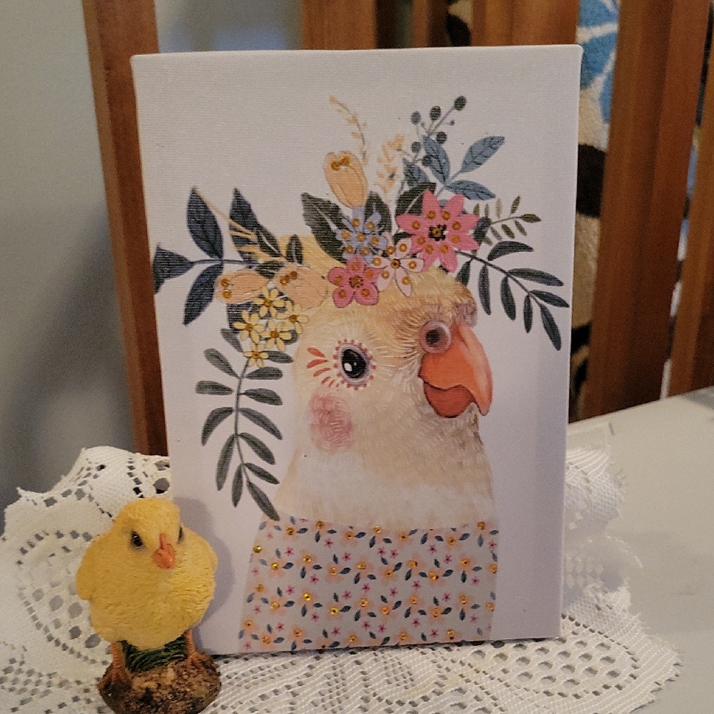 🐤Bird Wall Canvas And Resin Statue 🐤